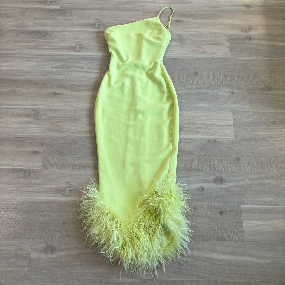 House of CB Alessia Lime Midi Dress Women Size XS - Picture 3 of 8